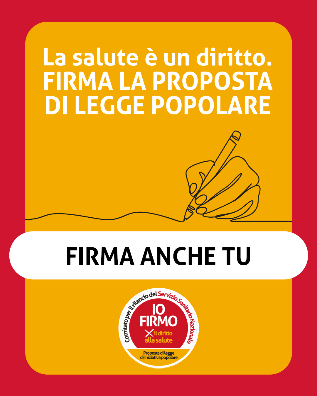 Sanità: firmiamo per la legge di iniziativa popolare