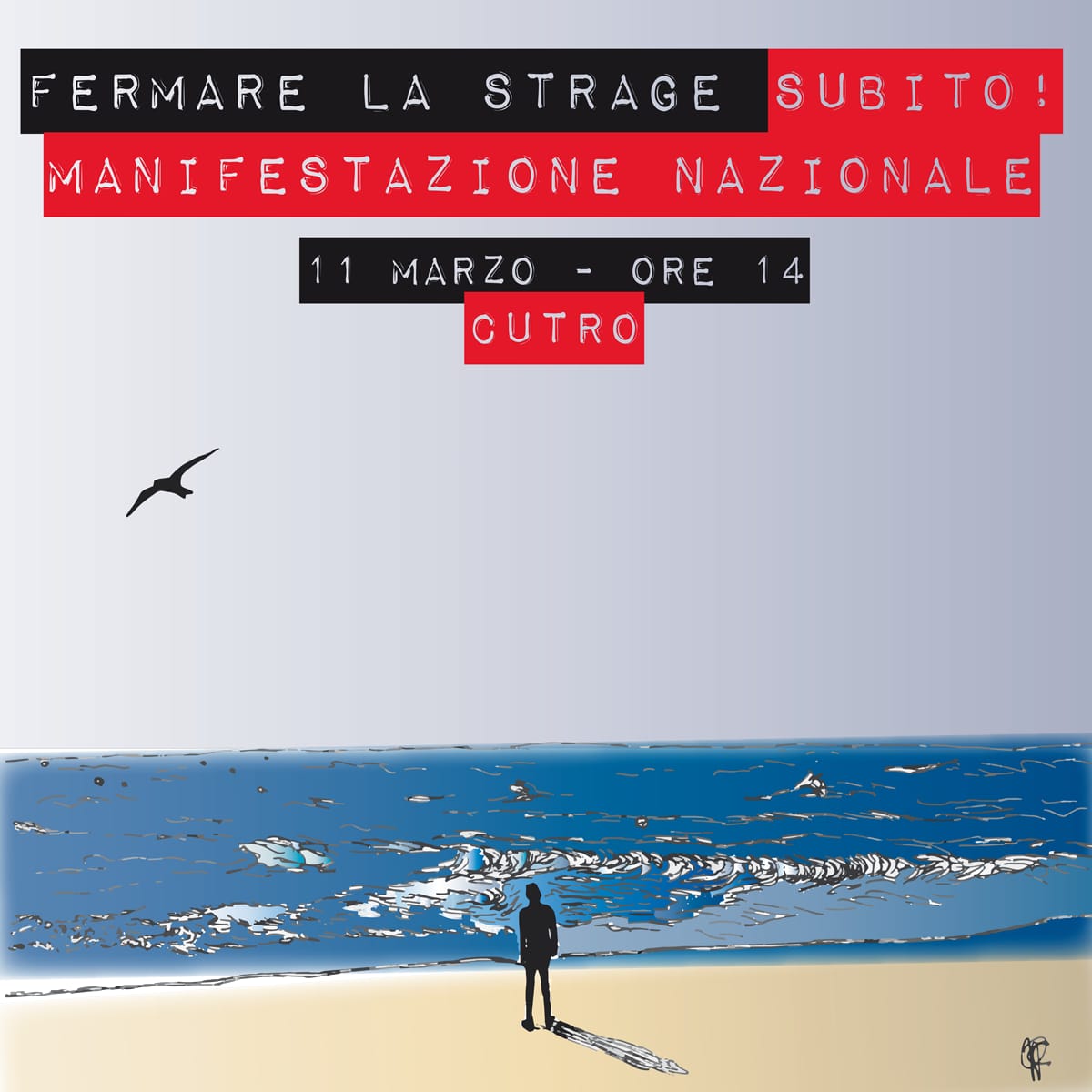 Il Gruppo Abele alla manifestazione di Cutro